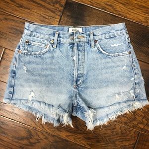 Agolde Parker distressed shorts. Worn 1x